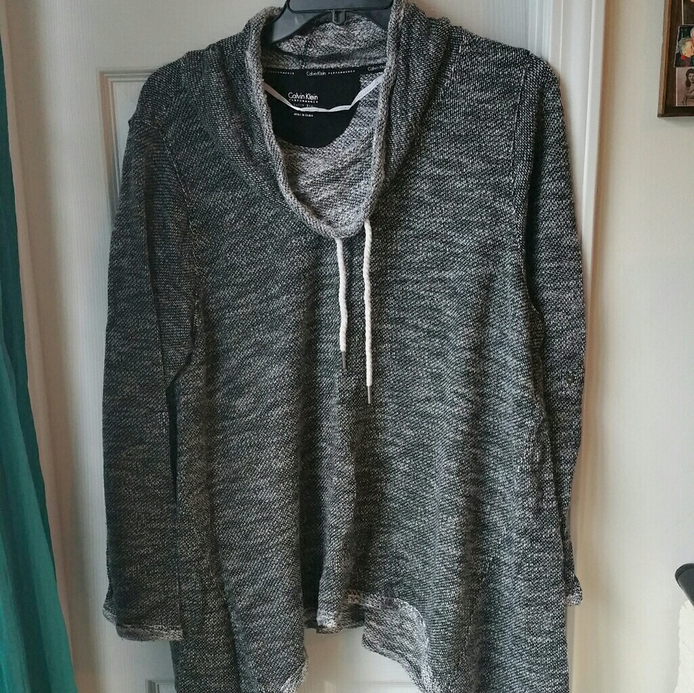 Cowl neck active sweatshirt